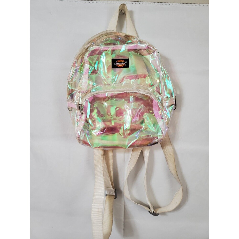 Dickies Backpack Clear Iridescent Student Stadium Concert Mini Bag Strapped